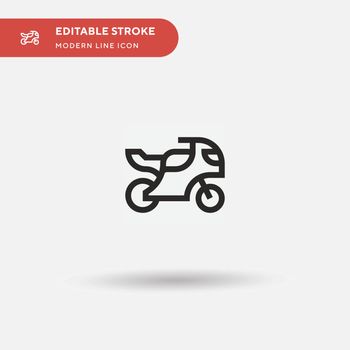 Motorbike Simple vector icon. Illustration symbol design templat