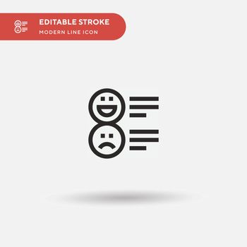 Review Simple vector icon. Illustration symbol design template for web mobile UI element. Perfect color modern pictogram on editable stroke. Review icons for your business project