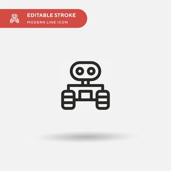 Robot Simple vector icon. Illustration symbol design template fo
