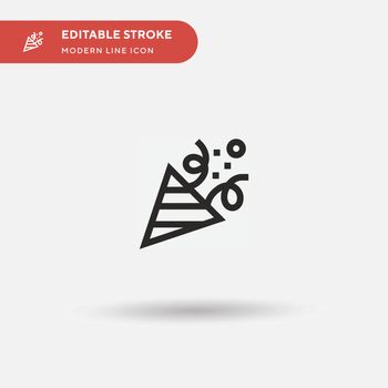 Celebration Simple vector icon. Illustration symbol design template for web mobile UI element. Perfect color modern pictogram on editable stroke. Celebration icons for your business project