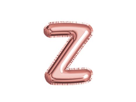 Rose gold pink alphabet Z air balloon decoration for baby shower