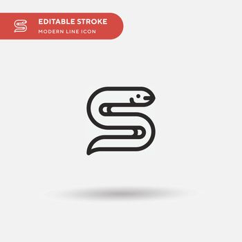 Eel Simple vector icon. Illustration symbol design template for 