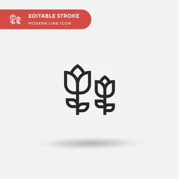 Roses Simple vector icon. Illustration symbol design template fo