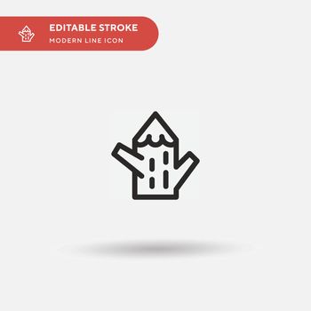 Tree Stump Simple vector icon. Illustration symbol design templa