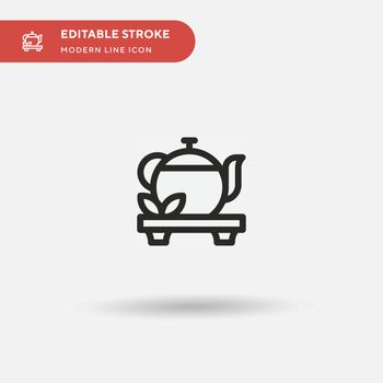 Tea Pot Simple vector icon. Illustration symbol design template 