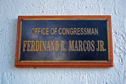 Ferdinand Marcos Jr. wooden signage in Ilocos Norte, Philippines