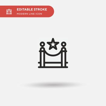 Red Carpet Simple vector icon. Illustration symbol design templa
