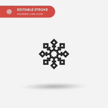 Snowflake Simple vector icon. Illustration symbol design templat