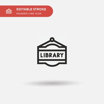 Library Simple vector icon. Illustration symbol design template 