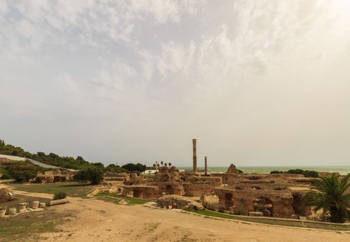 Ancient ruins of baths at tunisia, Carthage