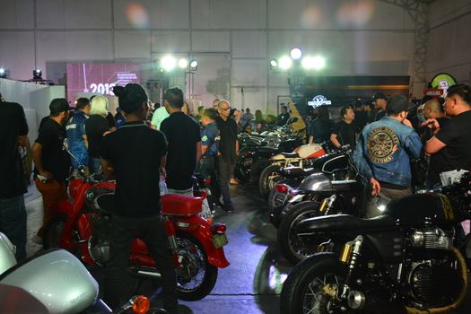 Motorcycle display with crowds at 2nd Ride Ph in Pasig, Philippi