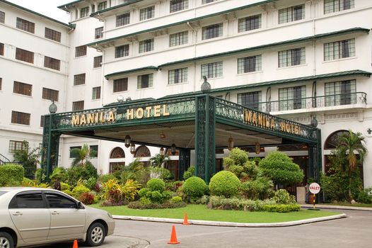 Manila Hotel Facade in Manila, Philippines