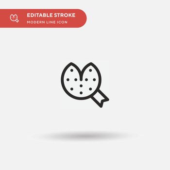Fortune Cookie Simple vector icon. Illustration symbol design te