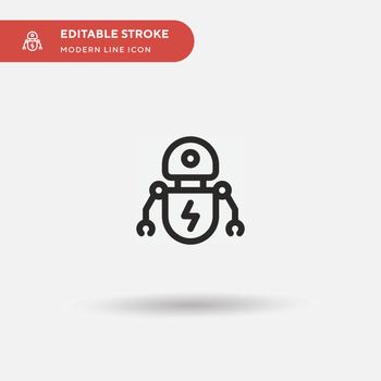 Robot Simple vector icon. Illustration symbol design template fo