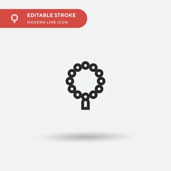 Bead Simple vector icon. Illustration symbol design template for