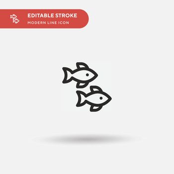 Tuna Simple vector icon. Illustration symbol design template for
