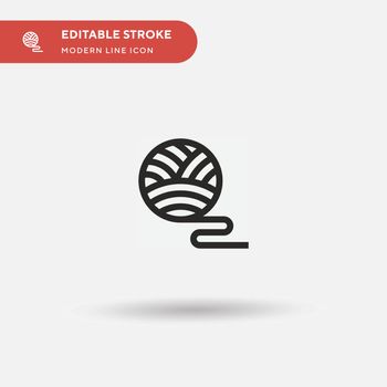 Yarn Simple vector icon. Illustration symbol design template for