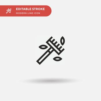 Rake Simple vector icon. Illustration symbol design template for