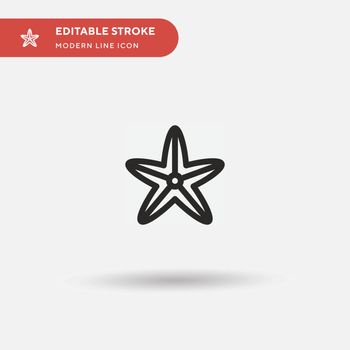 Starfish Simple vector icon. Illustration symbol design template