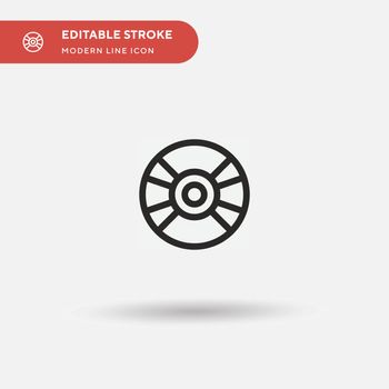 Cd Simple vector icon. Illustration symbol design template for w