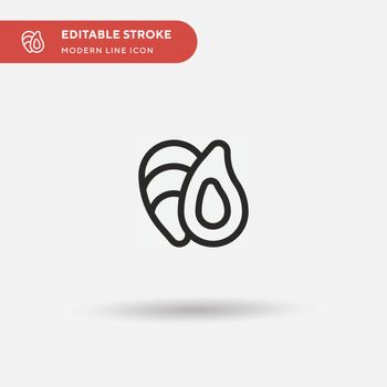 Oyster Simple vector icon. Illustration symbol design template f