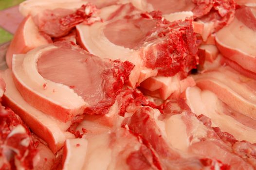 Raw meat fresh from slaughter house