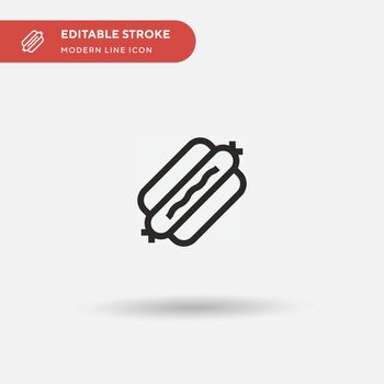 Hot Dog Simple vector icon. Illustration symbol design template 