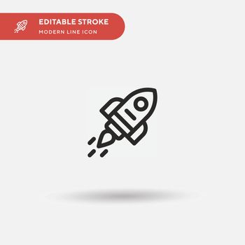 Shuttle Simple vector icon. Illustration symbol design template 