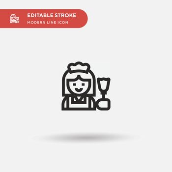 Maid Simple vector icon. Illustration symbol design template for