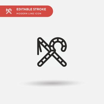 Crook And Flail Simple vector icon. Illustration symbol design t