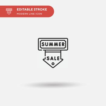 Summer Sale Simple vector icon. Illustration symbol design templ