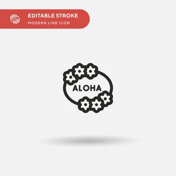 Aloha Simple vector icon. Illustration symbol design template fo