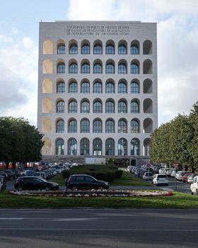 Square Colosseum, Palazzo della Civilta Italiana in Rome, Italy