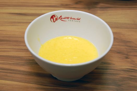 Resorts world sentosa mango with gel soup cold dessert in Sentos