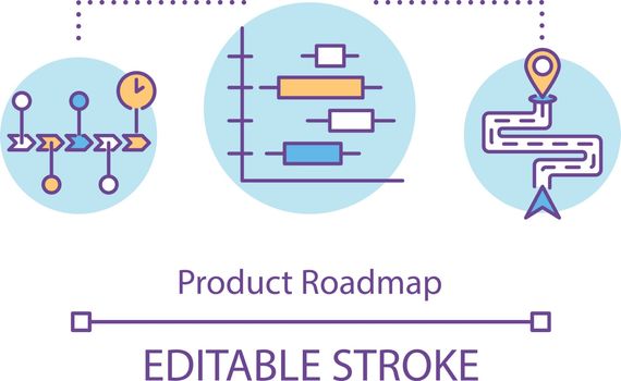 Product roadmap concept icon