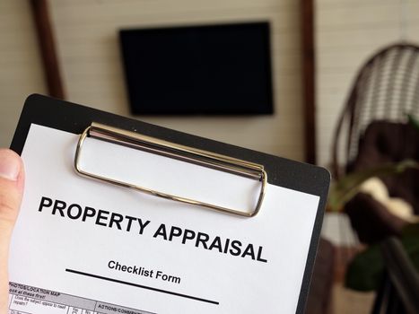 Man Property appraisal checklist form. How much is your home worth.
