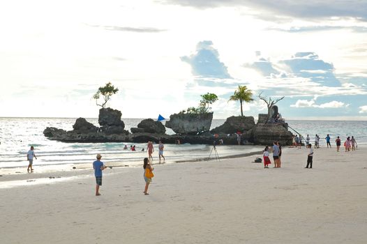 Grotto and rock formation at Boracay Island in Aklan, Philippine