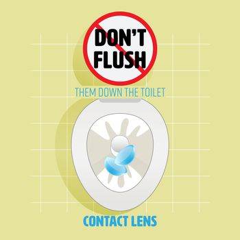 Do Not Flush Contact Lens