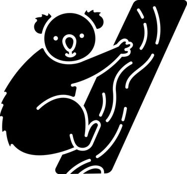Koala black glyph icon