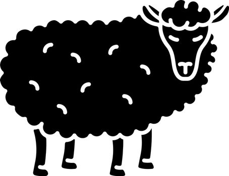 Sheep black glyph icon