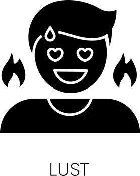 Lust black glyph icon