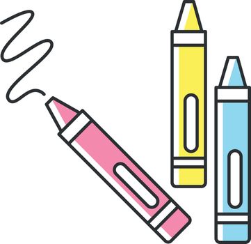 Crayons RGB color icon