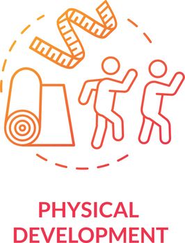 Preschoolers physical development concept icon