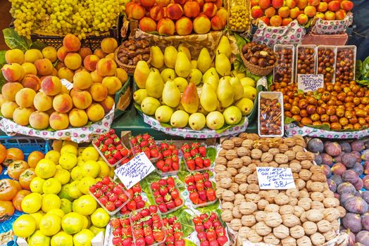 Fresh fruits at a market in Turkey