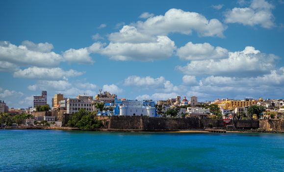 Colorful Government Buildings on Coast of San Juan