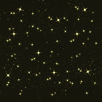 Abstract background with twinkling stars vintage.