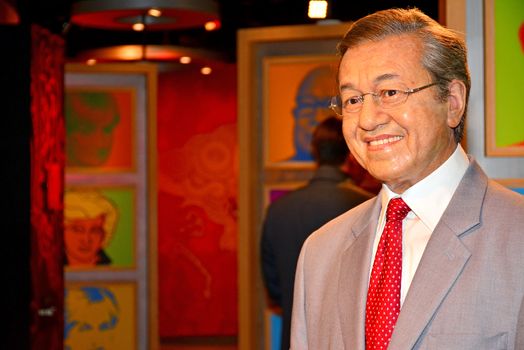 Former Prime Minister of Malaysia Mahathir Mohamad wax figure at