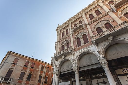 Architecture details from old historical building in Padova in Piazza dei Signori 3