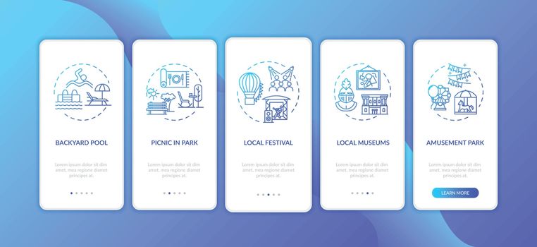Holistay ideas onboarding mobile app page screen with concepts
