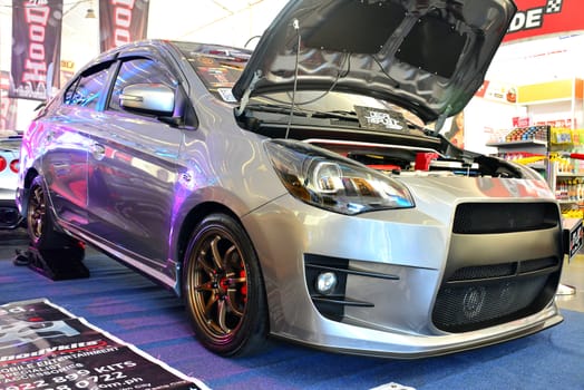 Mitsubishi mirage at Hot Import Nights car show in Pasig, Philip